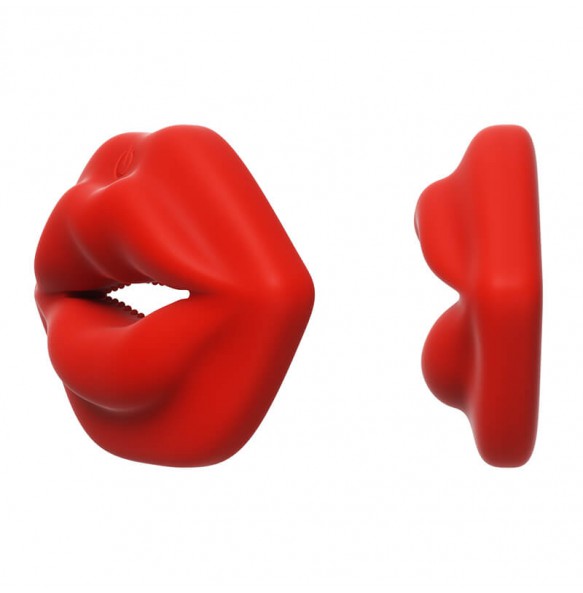 MizzZee - Wireless Lip-Shaped Nipple Clamp Massager (Chargeable - Red)